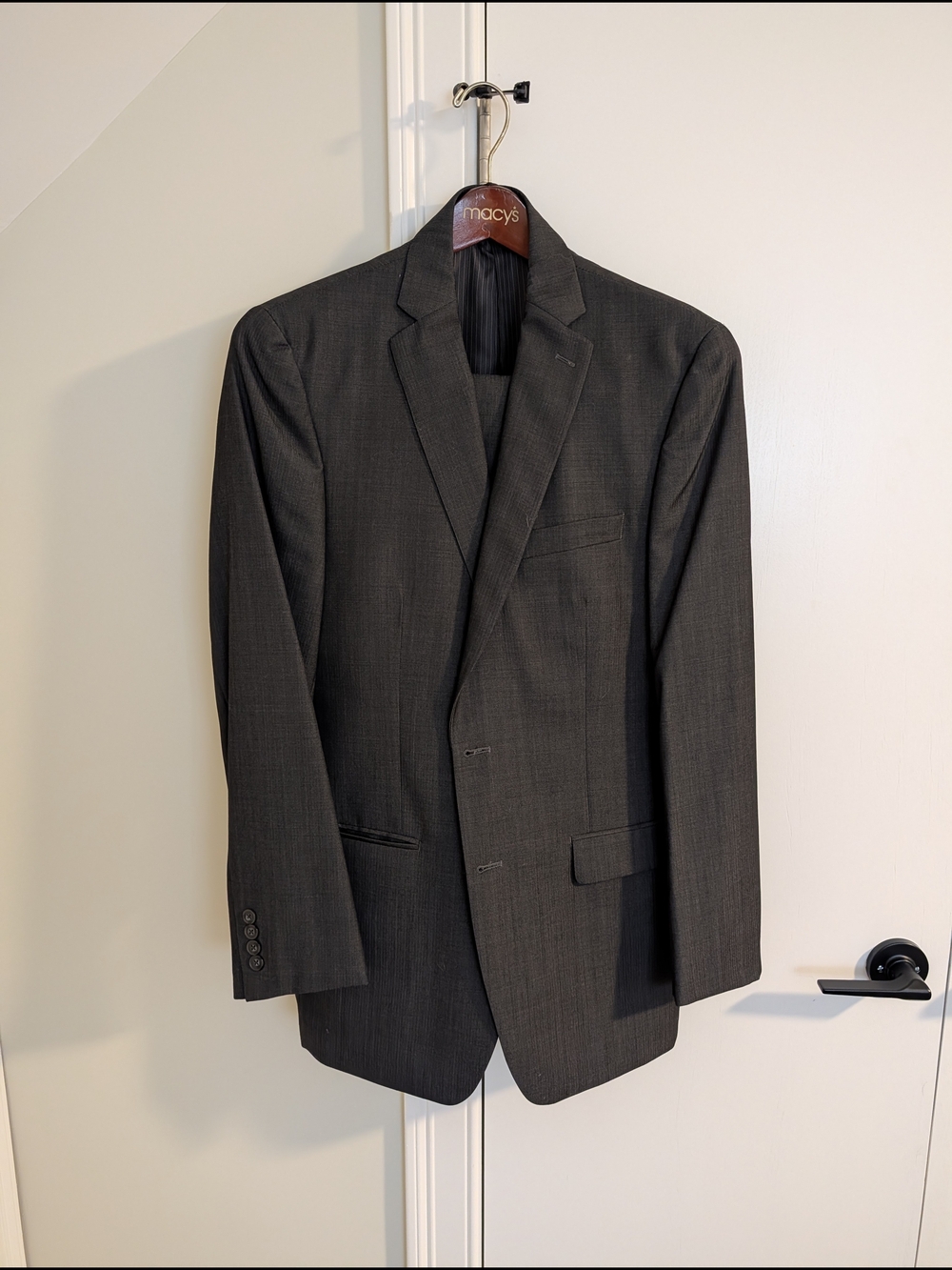 Calvin Klein Men's Charcoal Gray Slim Fit Suit